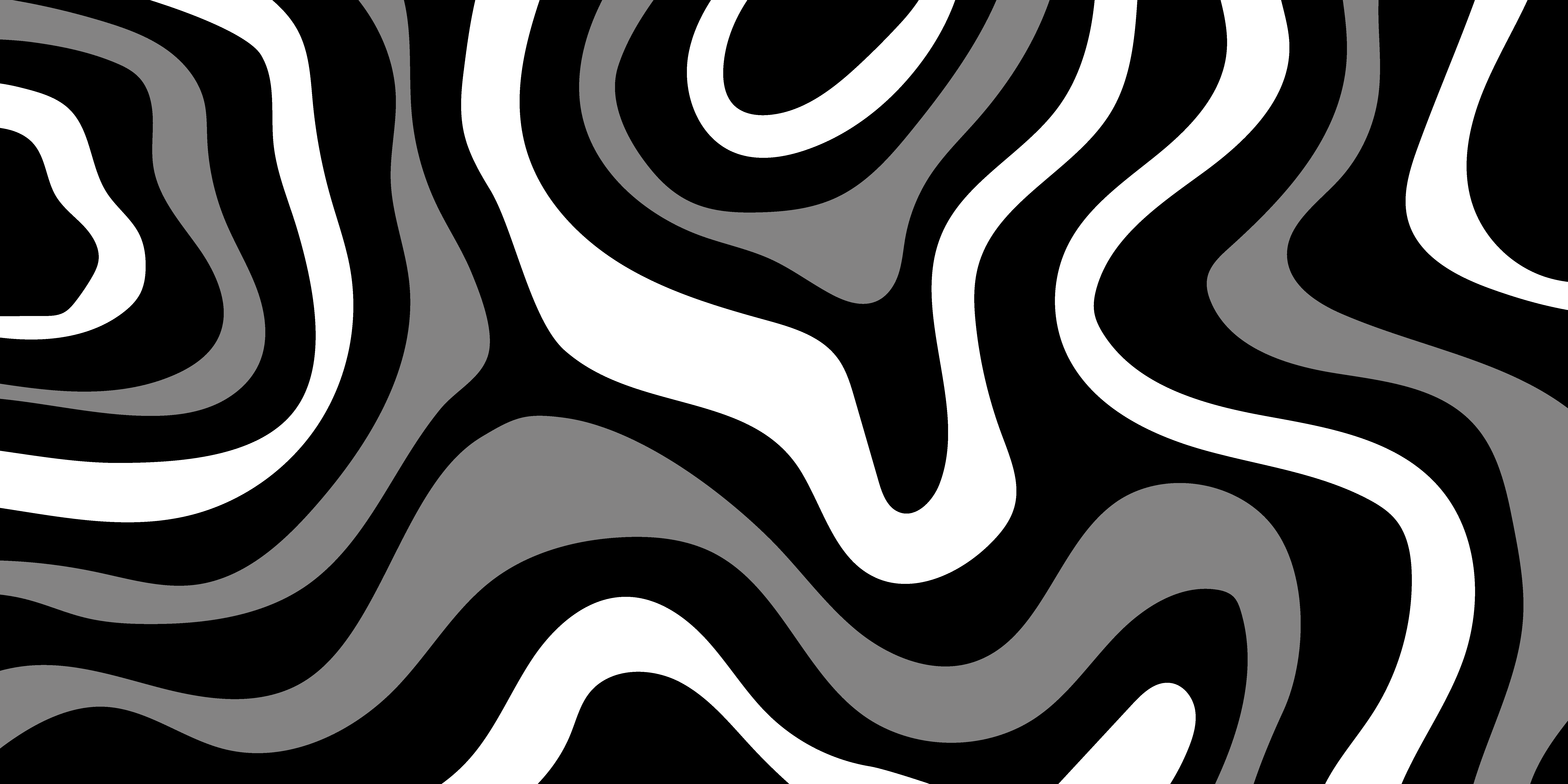 Modern waves  black vinyl rug - TenStickers