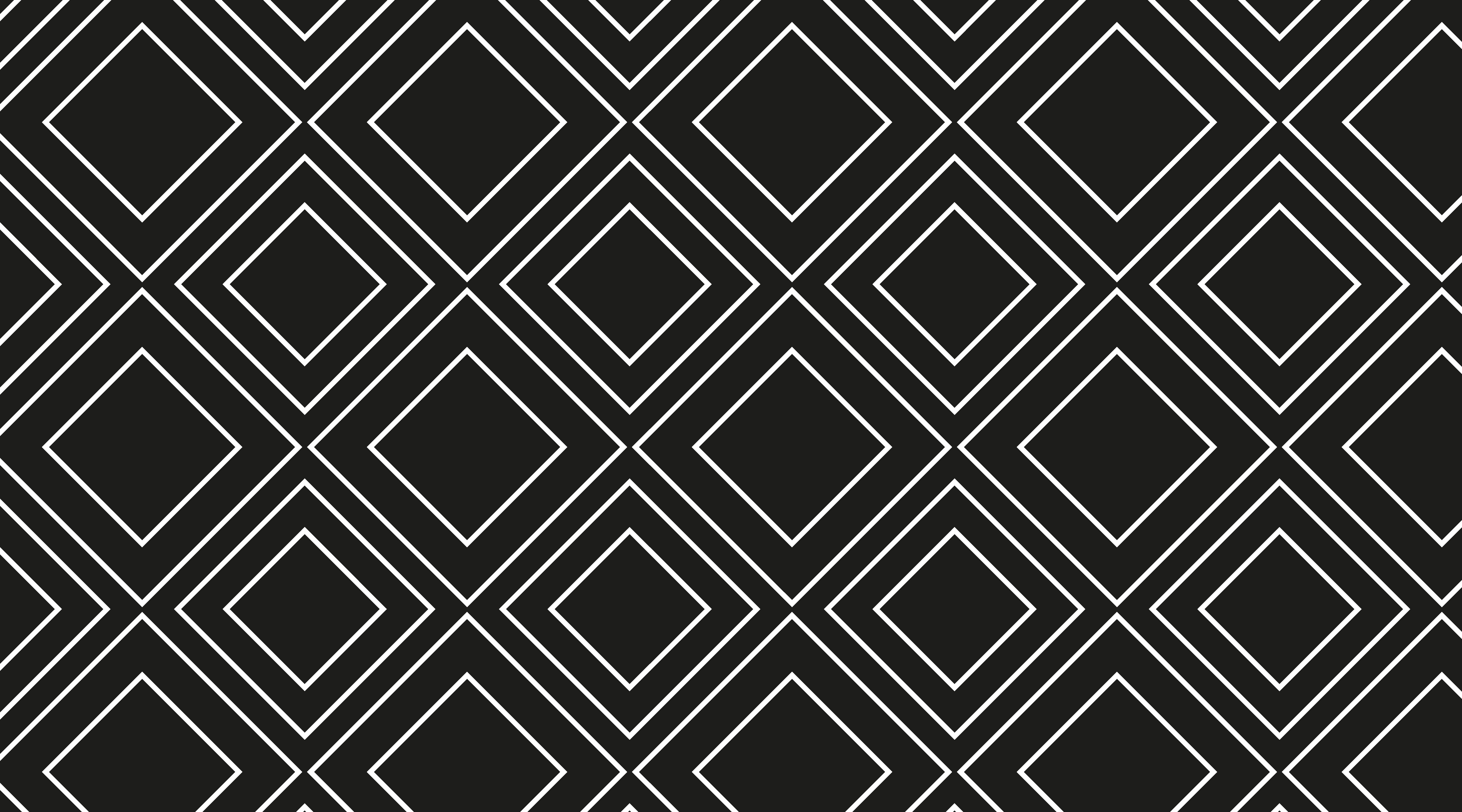 Geometric lines design black vinyl rug - TenStickers