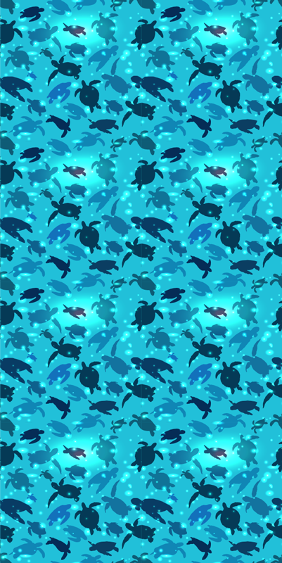 Animal vinyl rug turtles swimming - TenStickers