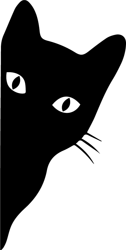 Glancing cat animal vinyl rug - TenStickers