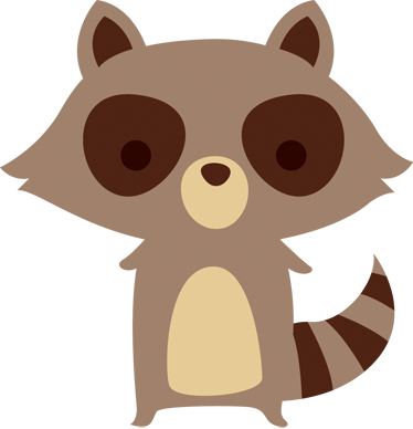 Raccoon design animal vinyl rug - TenStickers