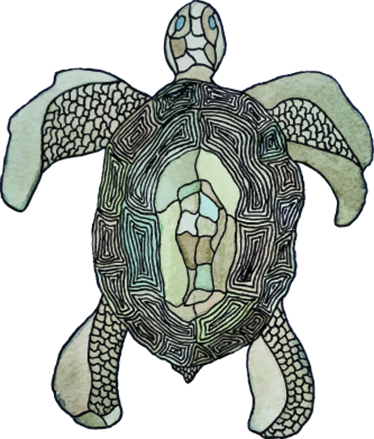Classic turtle animal vinyl rug - TenStickers