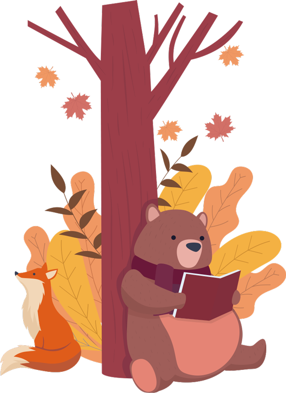 Animal vinyl rug featuring tree with animals - TenStickers