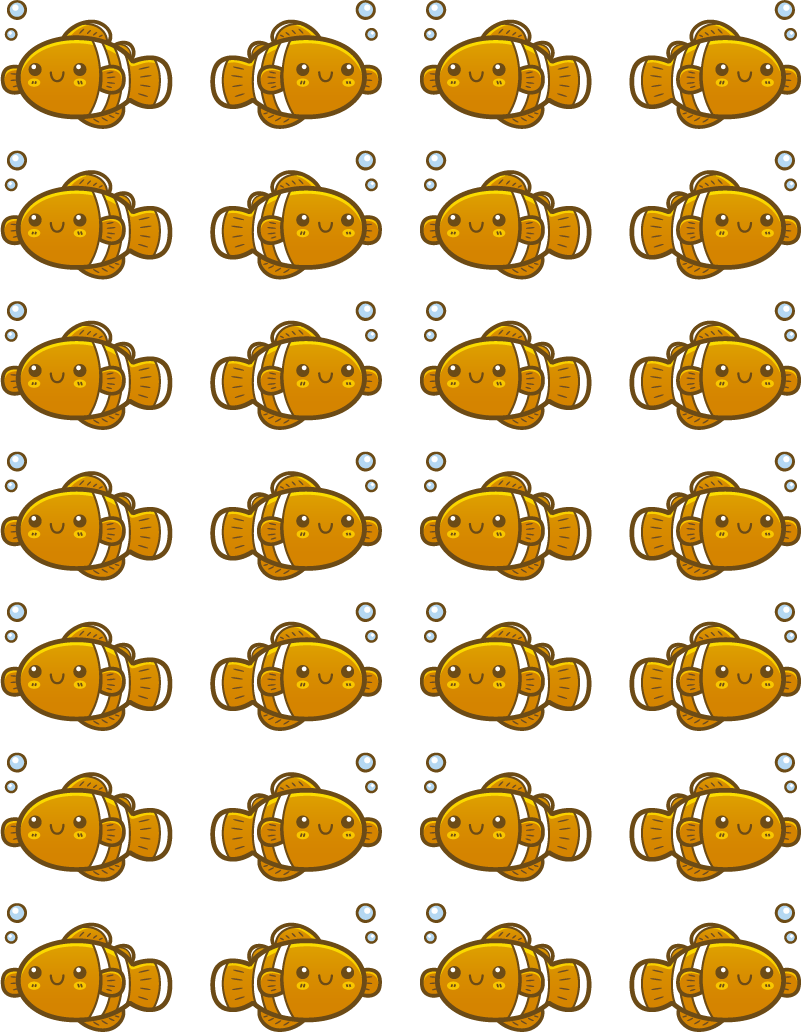 Animal vinyl rug clown fish design - TenStickers