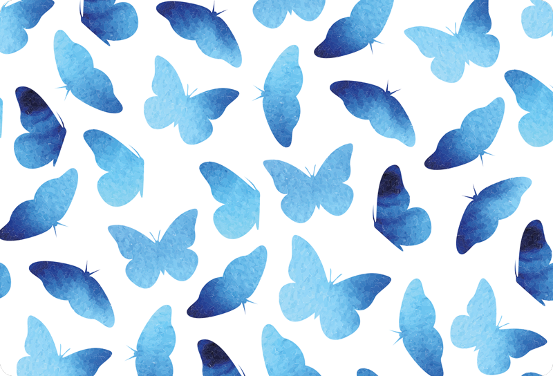 Painted butterflies animal vinyl rug - TenStickers