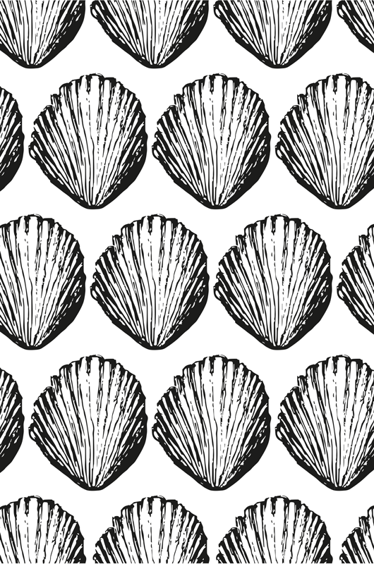 Animal vinyl rug retro seashell design - TenStickers