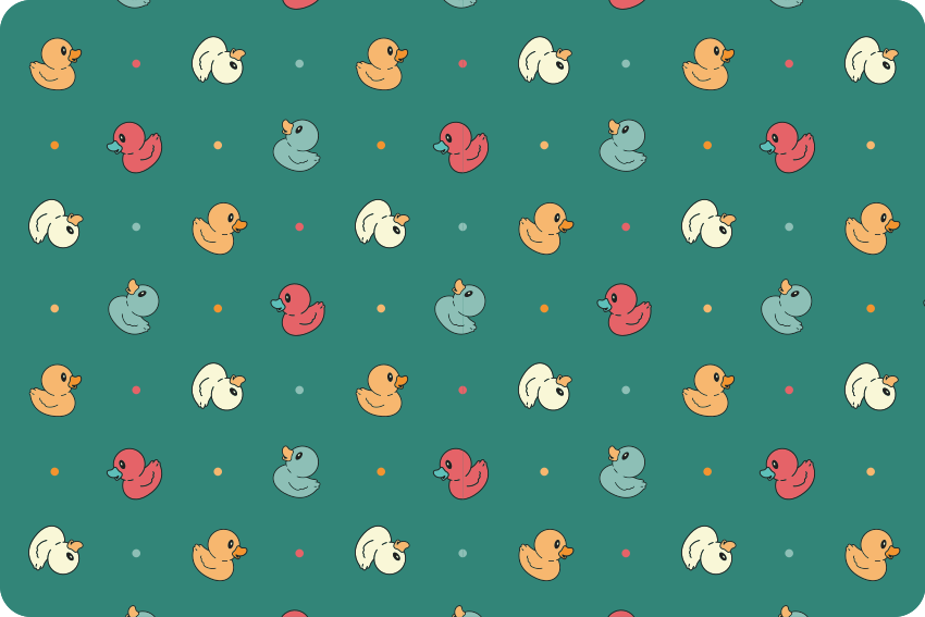 Animal vinyl rug multicolor rubber duckies - TenStickers