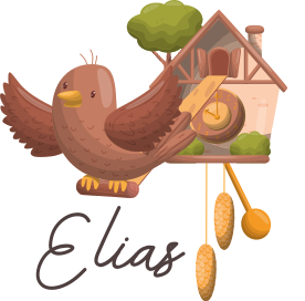 Animal vinyl rug customizable cuckoo clock - TenStickers