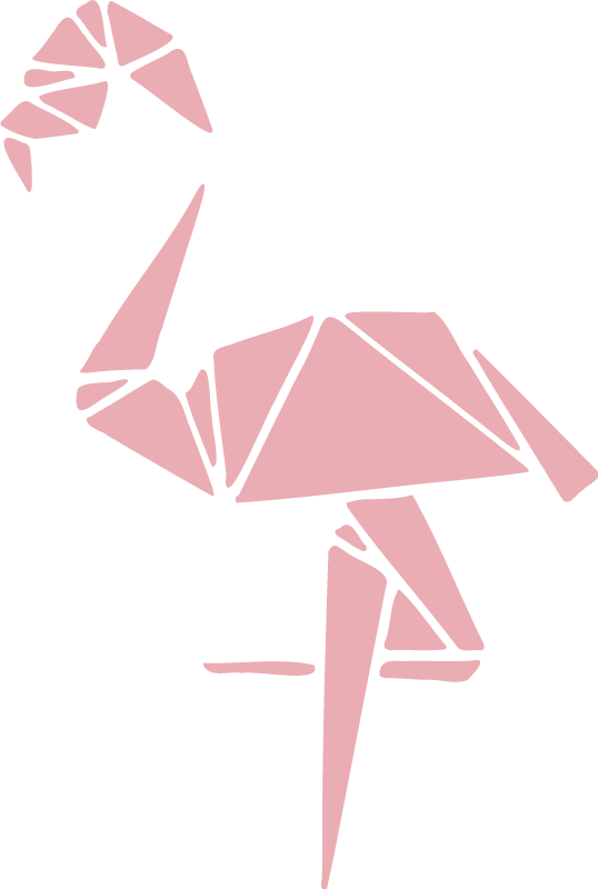 Animal vinyl rug stylish flamingo design - TenStickers