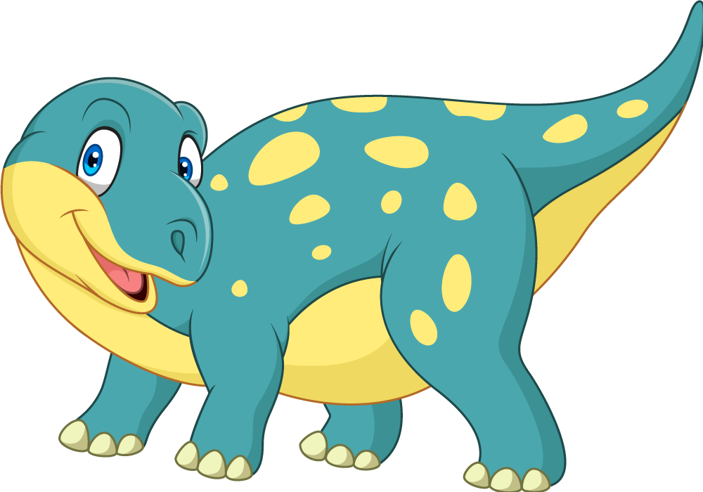 Joyful animated dinosaur animal vinyl rug - TenStickers