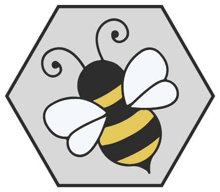 Bee hexagon design animal vinyl rug - TenStickers