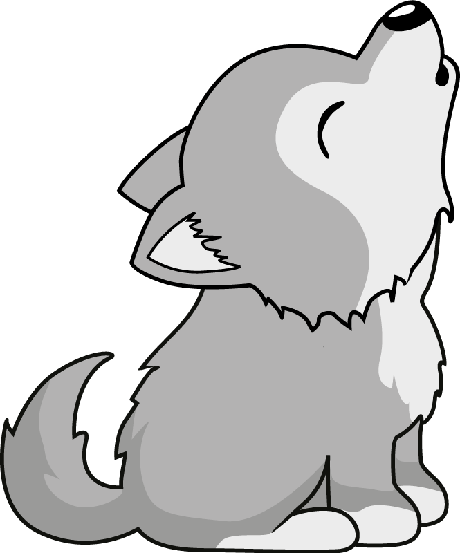 Animal vinyl rug howling dog illustration - TenStickers