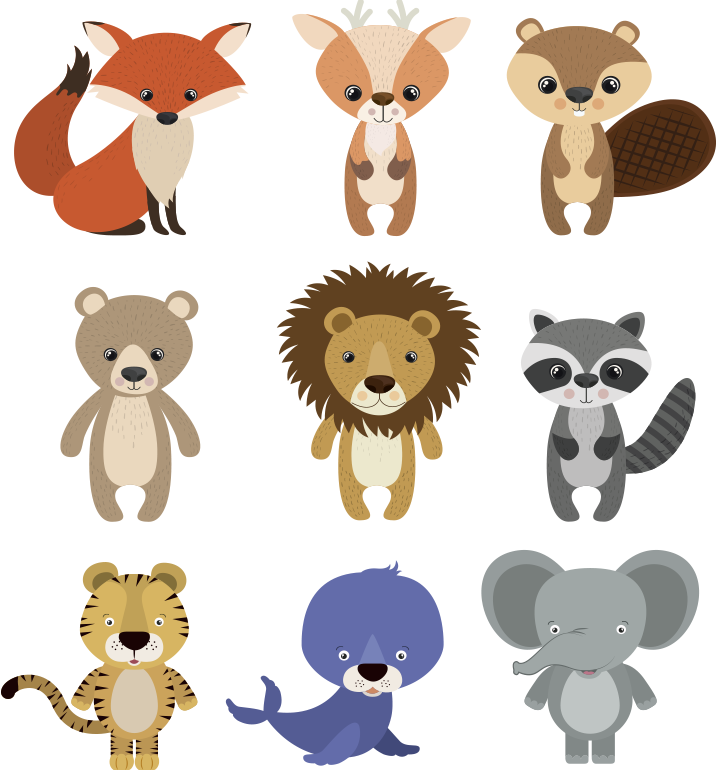 Animal vinyl rug decorative basket - TenStickers