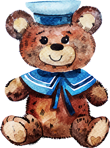 Animal vinyl rug sailor bear design - TenStickers