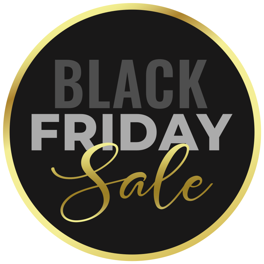 Black friday vinyl rug with a golden background - TenStickers
