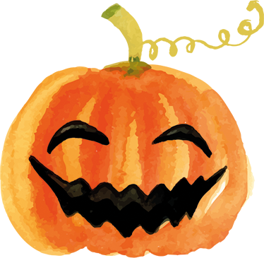 Halloween vinyl rug with cheerful pumpkin design - TenStickers