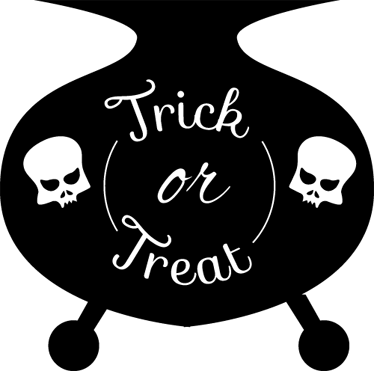 Halloween vinyl rug trick or treat cauldron design - TenStickers