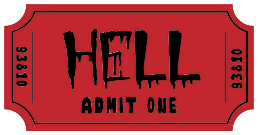 Halloween vinyl rug admission to hell - TenStickers