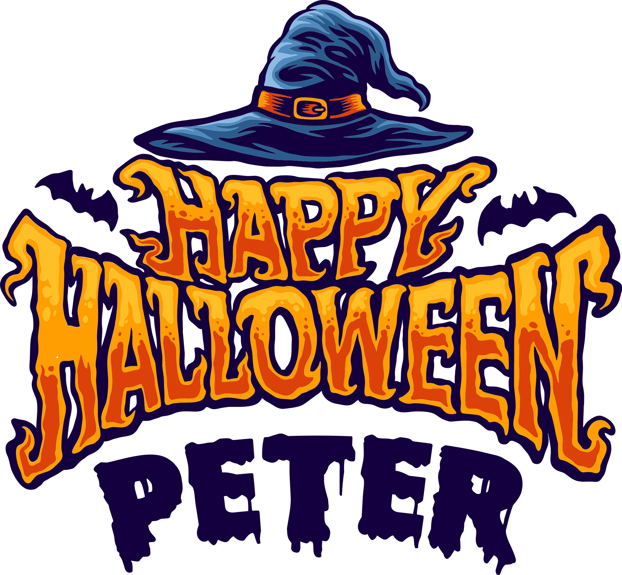 Halloween vinyl rug happy halloween customised - TenStickers