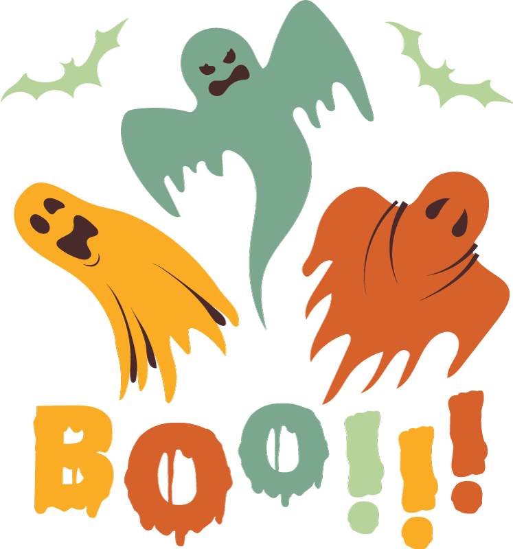 Halloween vinyl rug boo ghost decoration - TenStickers