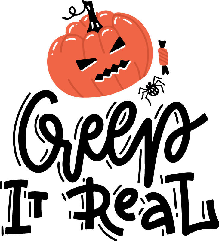 Halloween vinyl rug with spooky pumpkin design - TenStickers