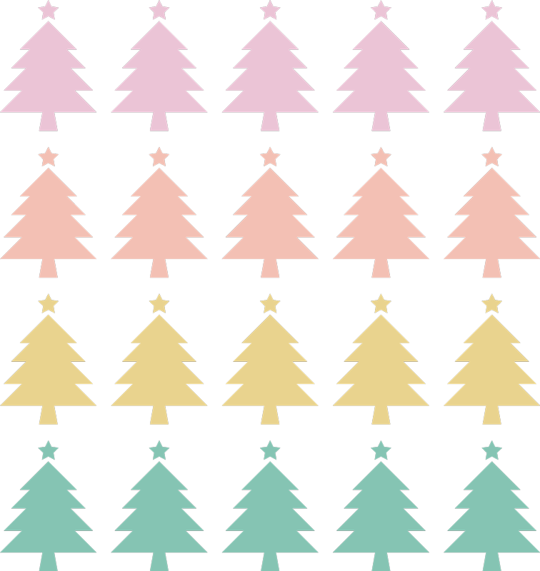 Christmas vinyl rug christmas tree print mat - TenStickers