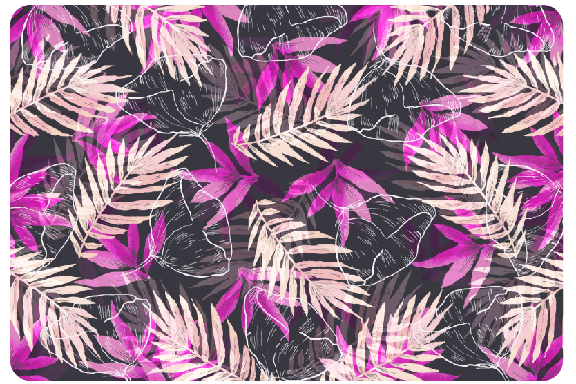 Floral vinyl rug with exotic flowers - TenStickers