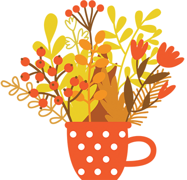 Floral vinyl rug in autumn jar design - TenStickers