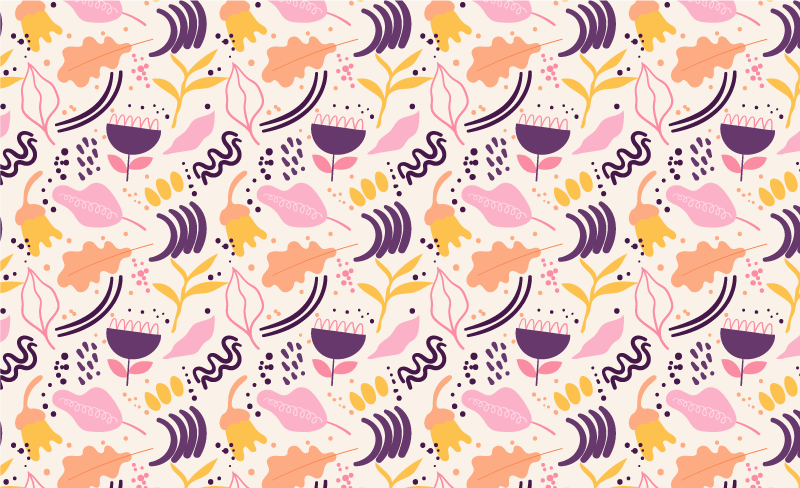 Floral vinyl rug with vibrant floral design - TenStickers