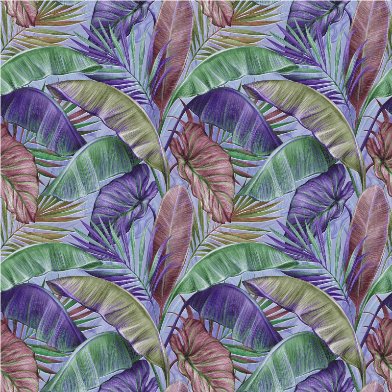 Floral vinyl rug with tropical leaf design - TenStickers