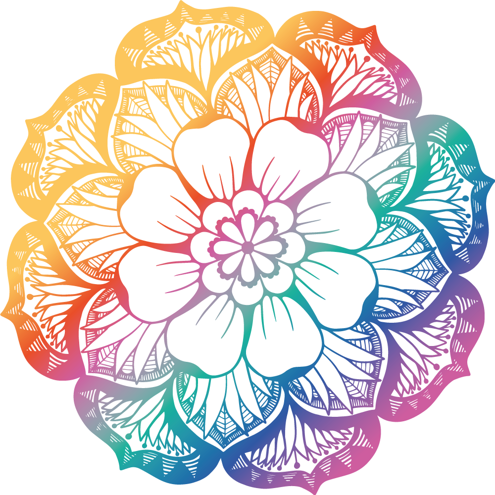 Floral vinyl rug with lively botanical design - TenStickers
