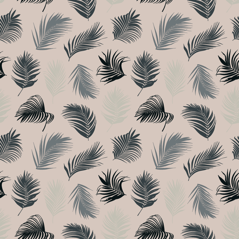 Floral vinyl rug lush blend of palm leaves - TenStickers
