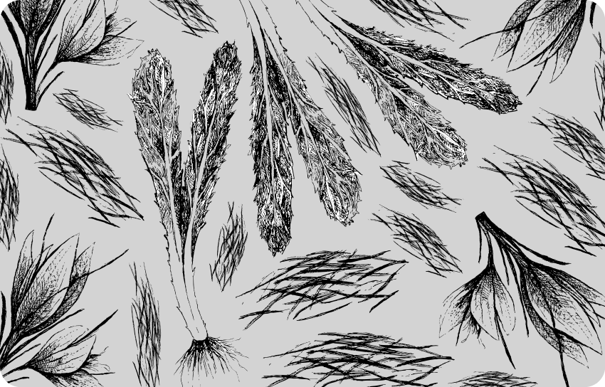 Floral vinyl rug in dried grey pattern - TenStickers