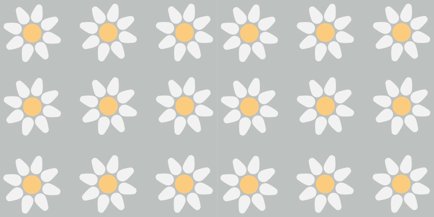 Floral vinyl rug with daisy design - TenStickers