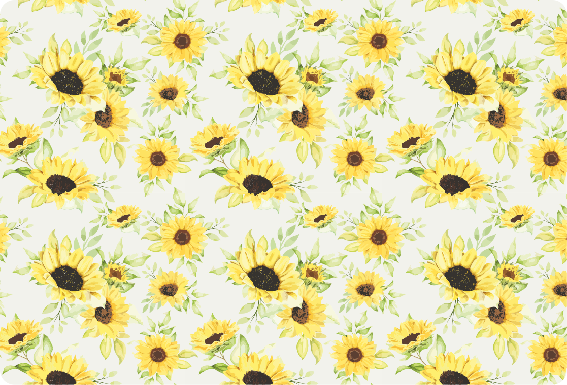 Floral vinyl rug with beautiful watercolor sunflowers - TenStickers