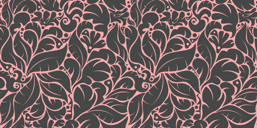 Floral vinyl rug with vintage floral pattern - TenStickers