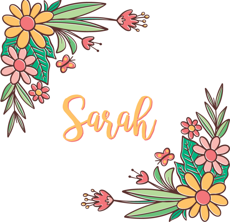 Customizable flower design floral vinyl rug - TenStickers