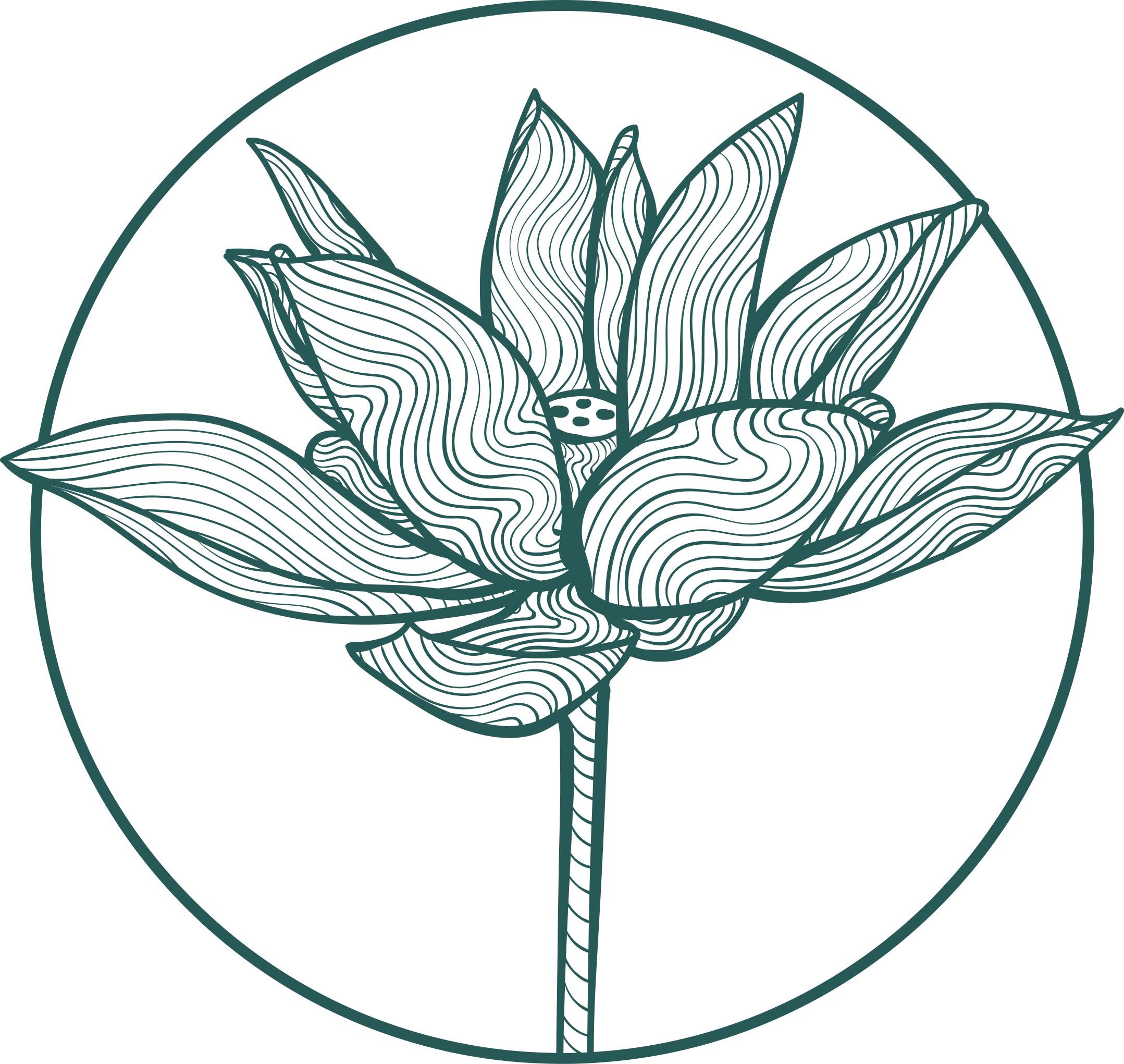 Floral vinyl rug with lotus flower blossom design - TenStickers