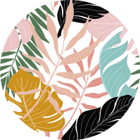 Floral vinyl rug with vibrant abstract flowers - TenStickers