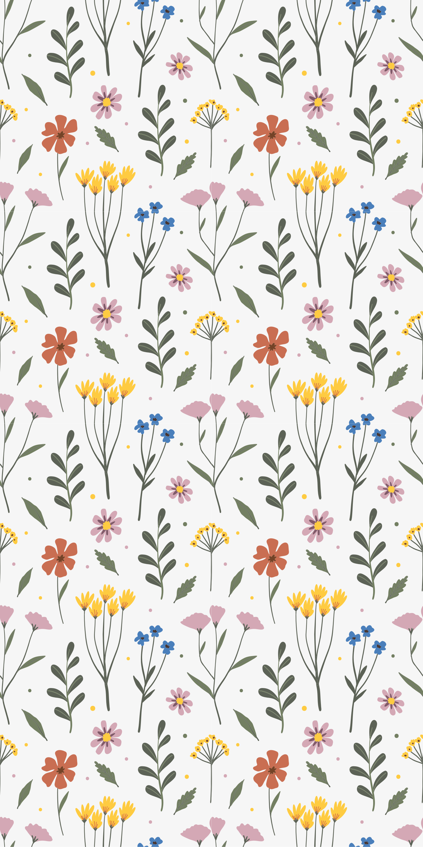 Floral vinyl rug with multicolored garden flowers - TenStickers