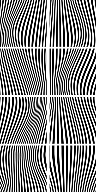 Bathroom vinyl rug in wave-patterned squares - TenStickers