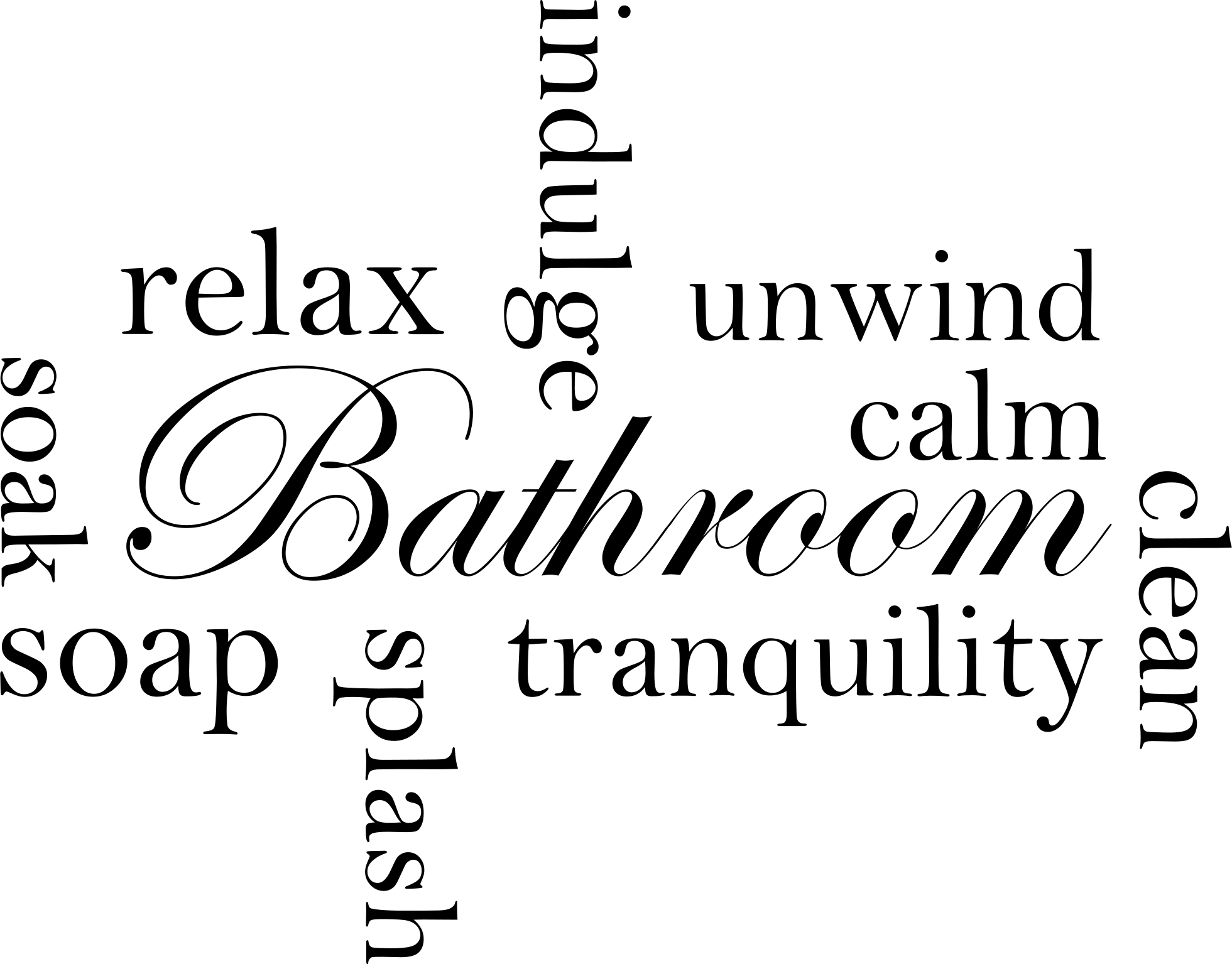 Serene space bathroom vinyl rug - TenStickers