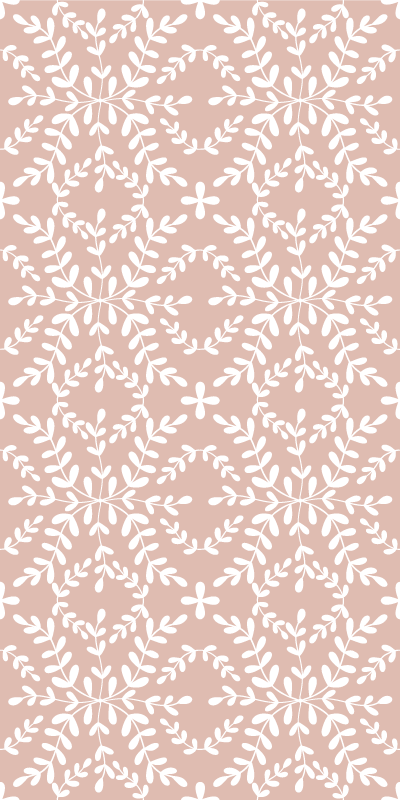 Floral vinyl rug with vintage leaf pattern - TenStickers