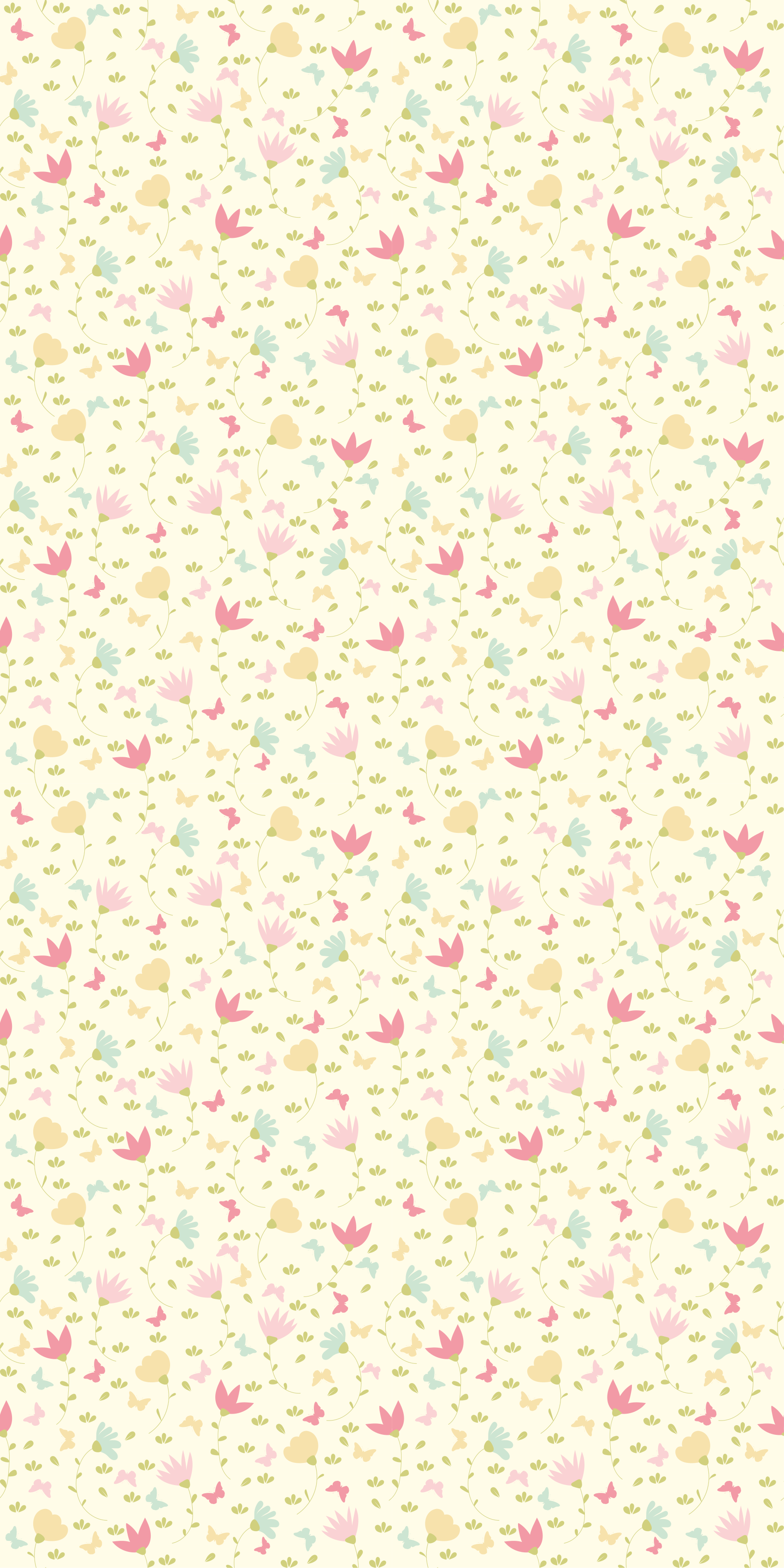 Floral vinyl rug flowers and butterflies - TenStickers