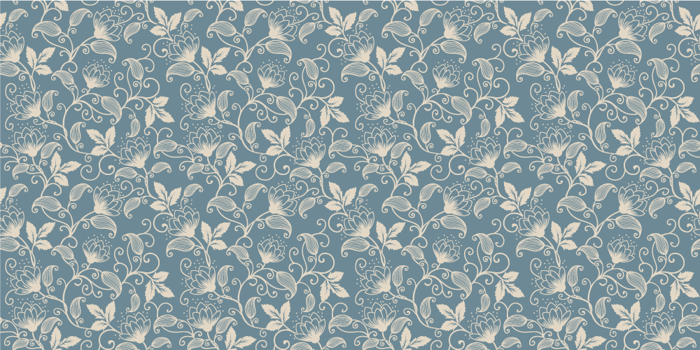 Floral vinyl rug with flower design pattern - TenStickers