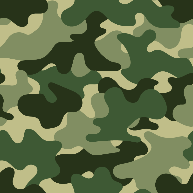 Floral vinyl rug in camouflage pattern design - TenStickers