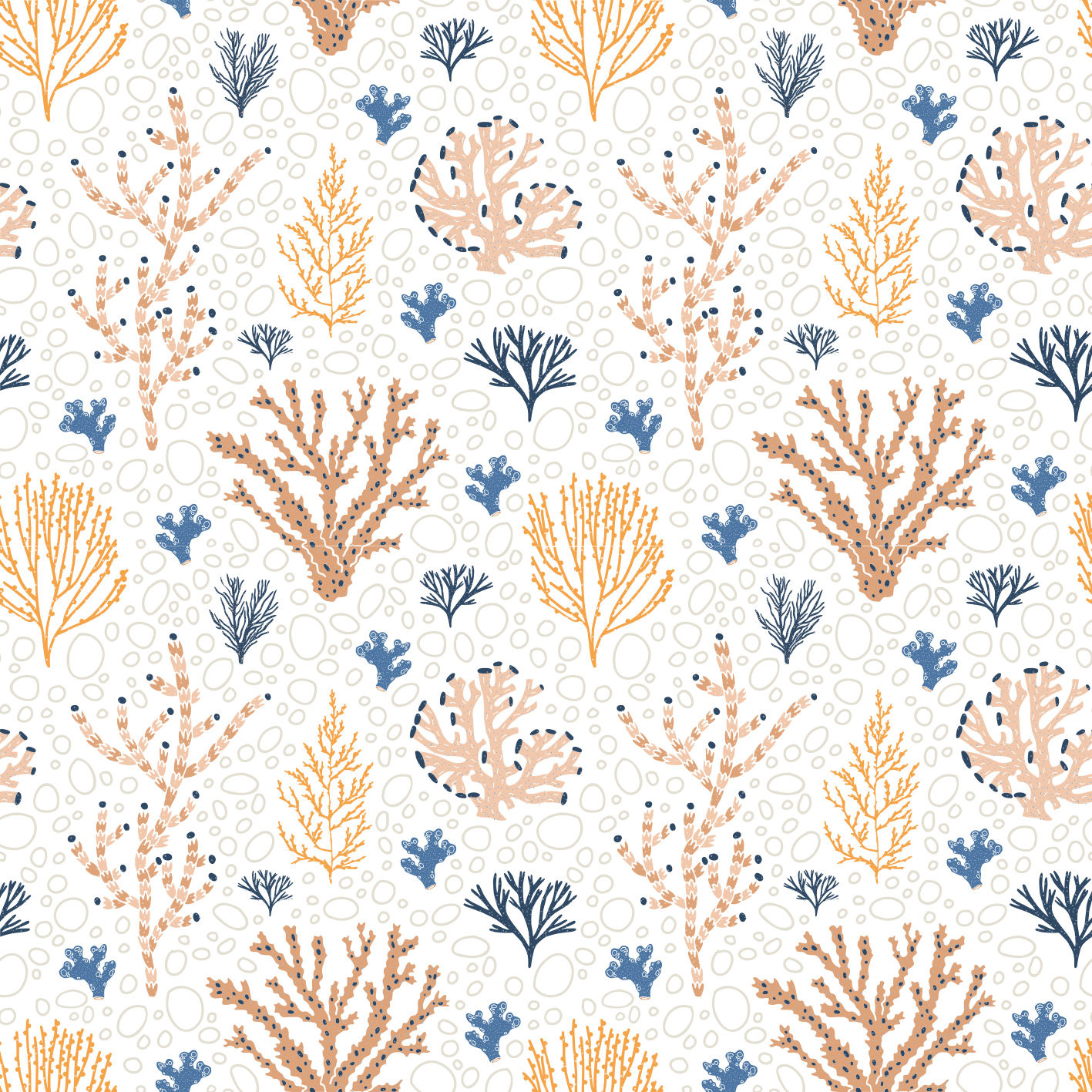 Floral vinyl rug with elegant coral design - TenStickers