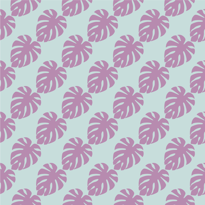 Floral vinyl rug with leaf pattern print - TenStickers