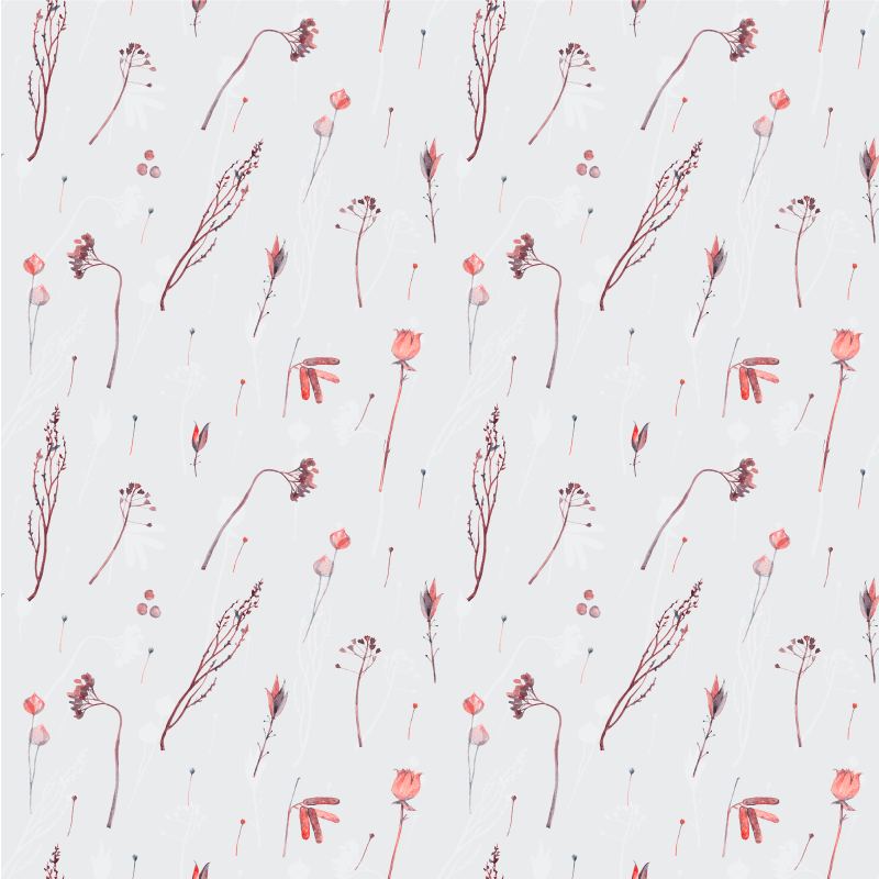 Delicate floral pattern floral vinyl rug - TenStickers