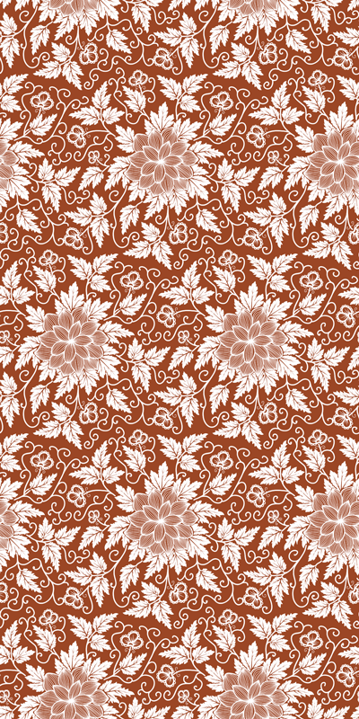 Floral vinyl rug botanical composition design - TenStickers